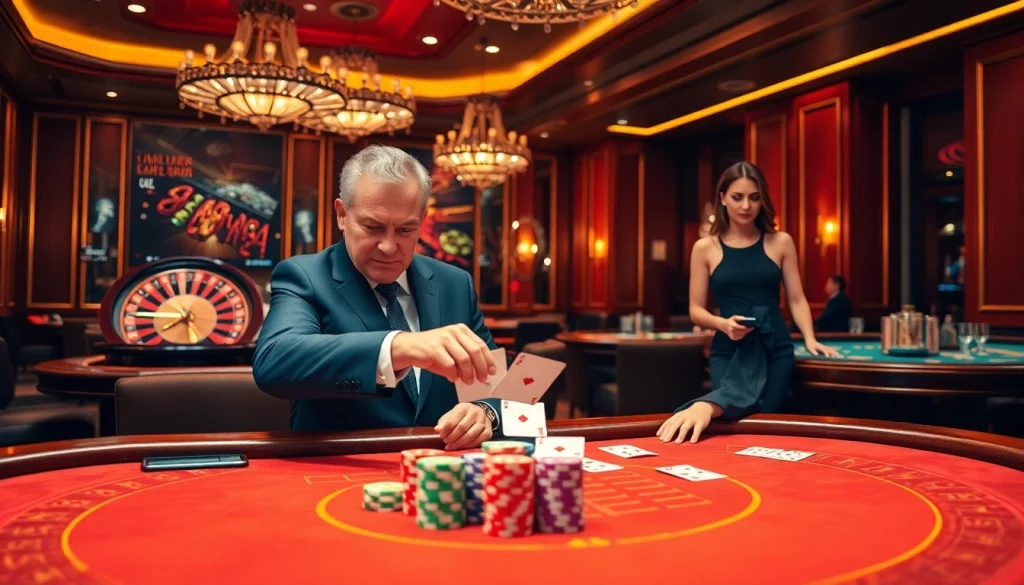 Experience luxury gambling at bk8th with a captivating baccarat table action.