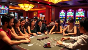 Experience the excitement of Vin777.gb.net with a thrilling casino gaming scene.