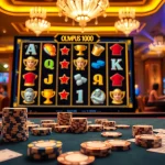 Rasakan sensasi Olympus 1000 di lingkungan kasino yang glamor, penuh dengan slip taruhan dan mesin slot yang berwarna-warni.