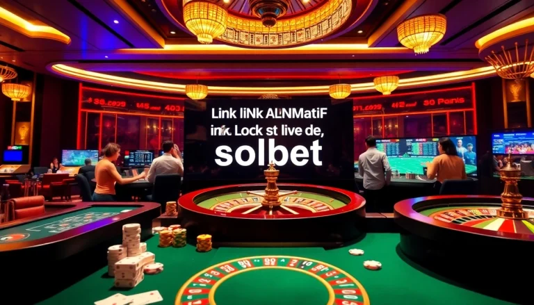 Betting on sports with link alternatif sbobet interface in a luxurious casino ambiance.