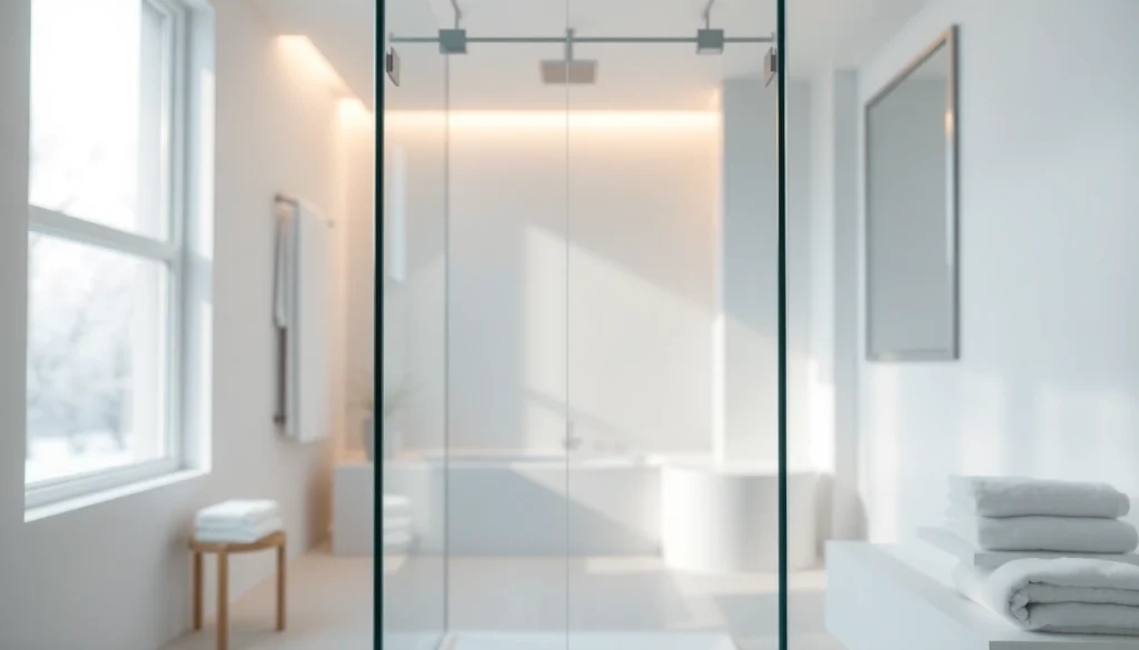 Browse stylish glass shower doors in a contemporary bathroom setup with sleek design features.