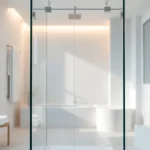 Browse stylish glass shower doors in a contemporary bathroom setup with sleek design features.
