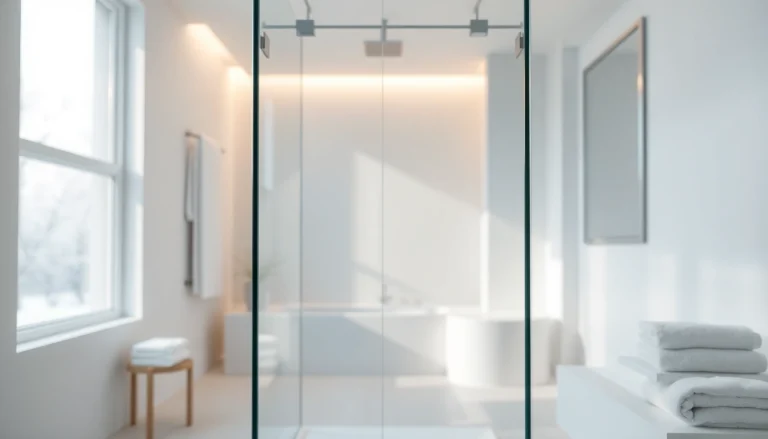 Browse stylish glass shower doors in a contemporary bathroom setup with sleek design features.