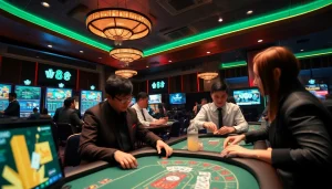 Experience the exciting world of online gambling at w88.nyc with a vibrant casino scene featuring diverse games.