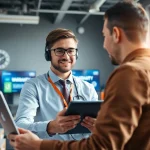 Understanding what is a frictionless warranty experience with a professional agent assisting a customer.