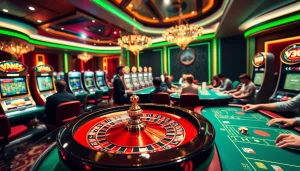 Experience excitement at the Vua99 casino with vibrant gaming tables and engaging players.