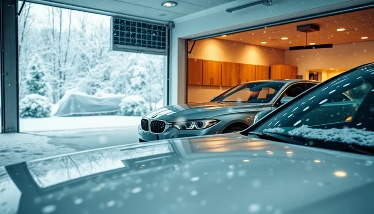 Enhance winter car protection Chattanooga with expert detailing in a cozy, snow-filled garage.