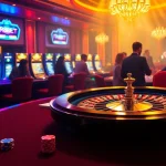 F8BET players enjoying an exciting poker game and roulette in a luxurious casino environment.