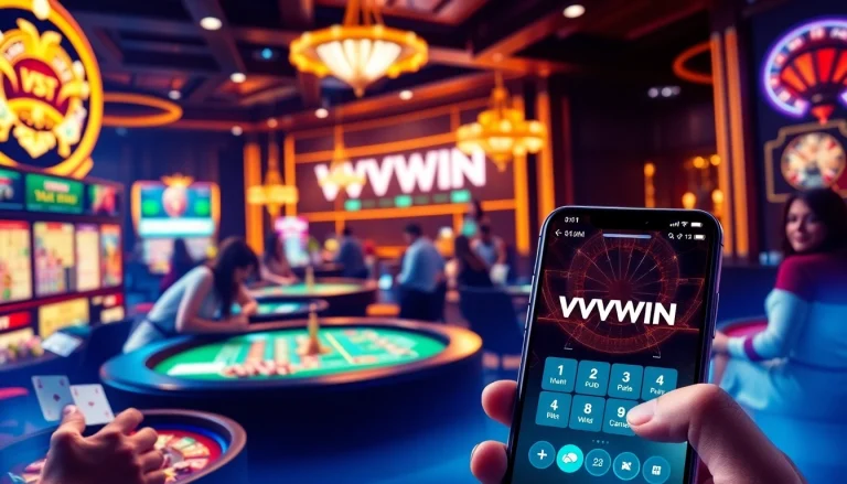 Engaging online gaming experience at vvvwin88.live with vibrant casino elements and the VVVWIN app.