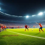 ผลบอลล่าสุด ในเกมฟุตบอลที่มีความร้อนแรง พร้อมภาพประทัดท่ามกลางแฟนบอลที่ตื่นเต้น