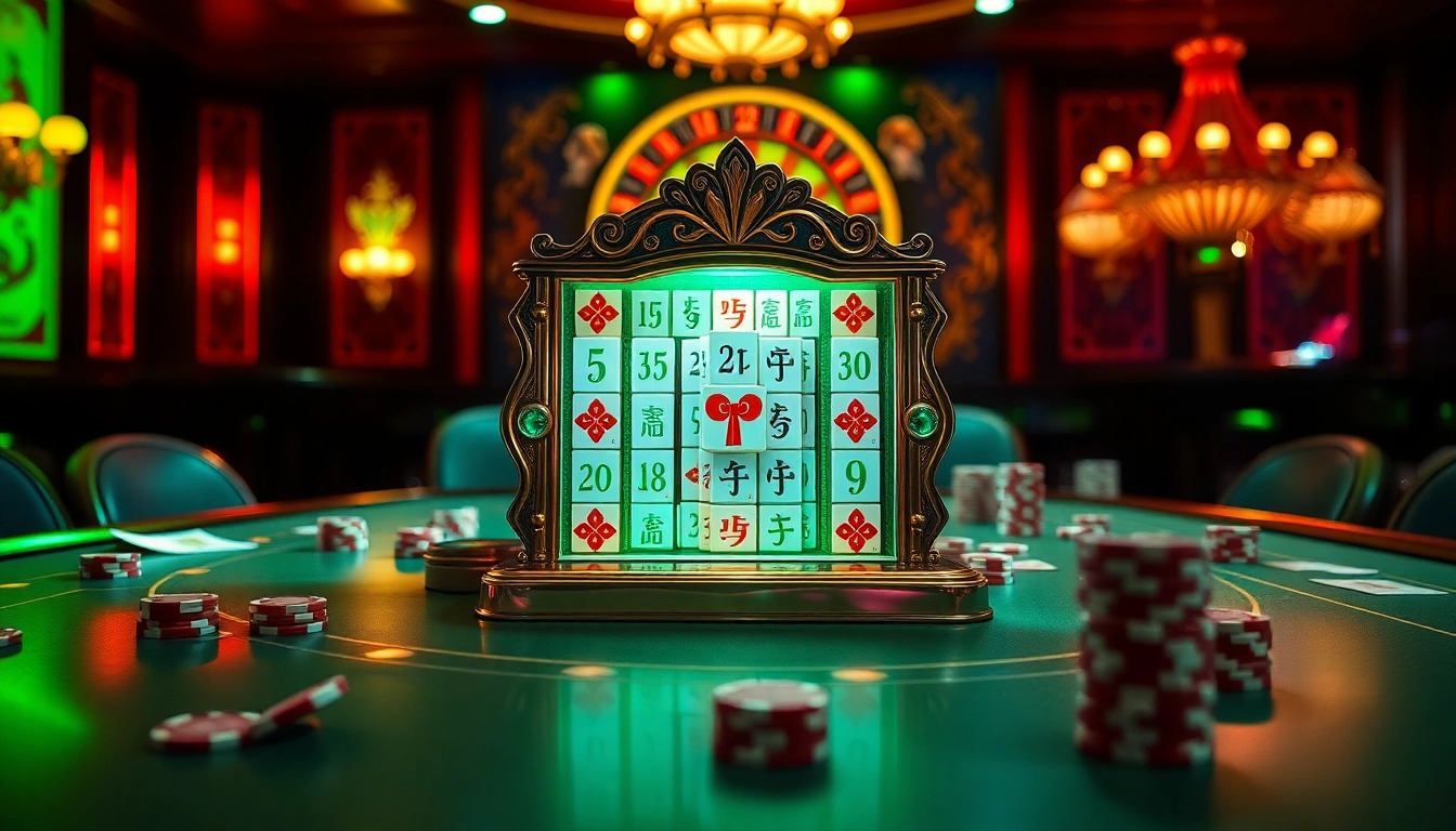 Experience the thrill of slot demo mahjong with this dynamic casino gaming scene.