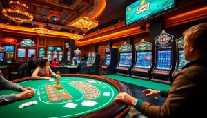 Interactive online betting scene at stimmgewitter.org featuring vibrant casino games and sports betting displays.