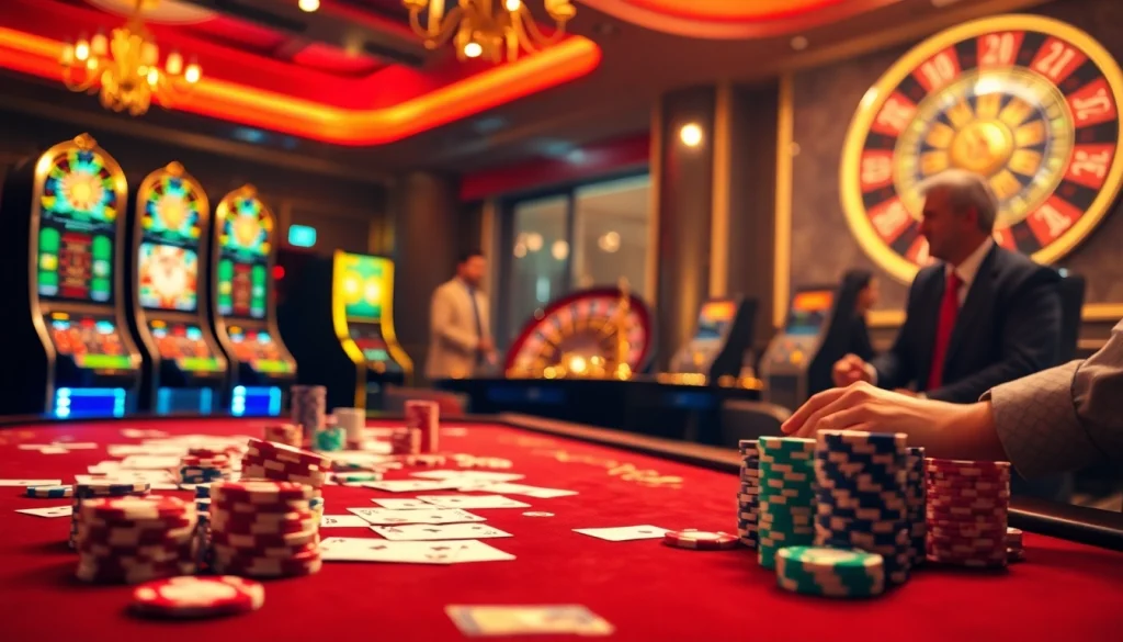 Players enjoying a thrilling gaming experience at xx88 com's luxurious casino tables.