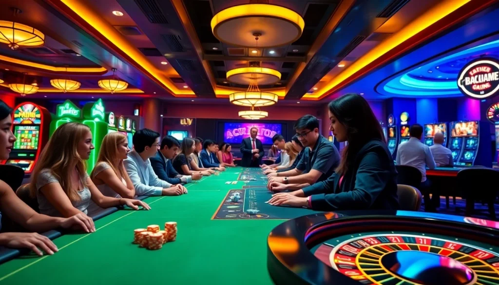 Experience the thrill of online gaming at good88.hu.net with engaging casino scenes.