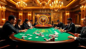 Experience high-stakes gaming at good88 .com with vibrant poker tables and lively casino atmosphere.