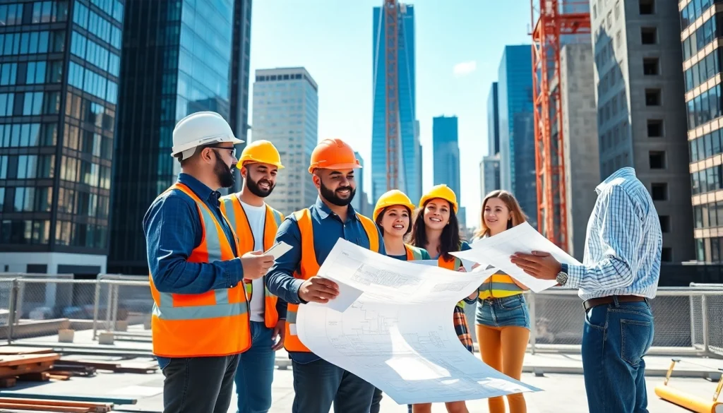 Manhattan Commercial General Contractor leading a diverse construction team on-site.