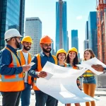 Manhattan Commercial General Contractor leading a diverse construction team on-site.