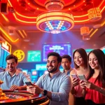 Experience the thrilling world of online gaming at hello88win.live, featuring vibrant casino elements and excited players.