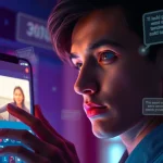 An engaged user demonstrating the image to prompt generator, illustrating creativity through digital image transformation.
