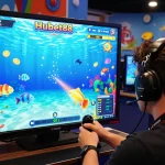 TIN TỨC hubet88 vibrant underwater gaming scene with player engaged in fish shooting game