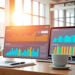 Analyze SEO performance metrics using this professional digital marketing dashboard.