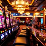 Players enjoying exciting slot machines in a vibrant casino environment.
