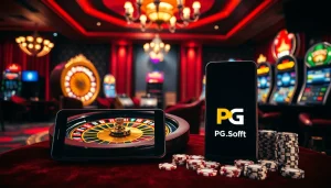 Experience thrilling gameplay with PG Soft, featuring exquisite casino tables and vibrant slot machines.
