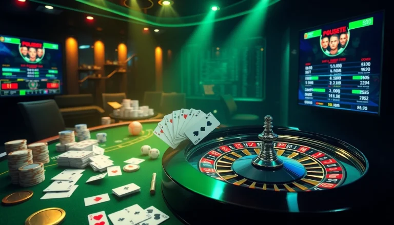 Engaging betting action interface representing situs bola online with cards and odds.