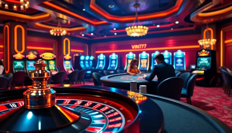 Watch players thrive at casino tables on vin777, showcasing luxury gaming experiences.