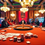 Experience high-stakes gameplay at SHBET's luxurious casino with vibrant gaming elements.