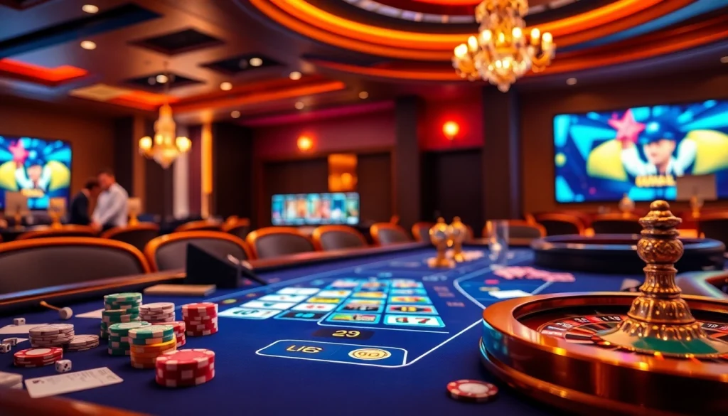 Vivez l'excitation d'un casino en ligne fiable avec des jetons de poker vibrants et une interface de jeu virtuelle.