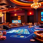 Vivez l'excitation d'un casino en ligne fiable avec des jetons de poker vibrants et une interface de jeu virtuelle.