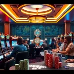 Experience the excitement of PGSlot PGSoft ทางเข้า in a luxurious casino setting filled with vibrant games.