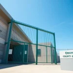 Engaging Orange County Inmate search interface at a jail facility.