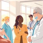 Health professionals providing compassionate care in a supportive environment.