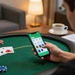 Engaging gameplay on the KUBET app, showcasing a player's winning hand during online poker.