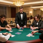 kkwin VIP poker game in action with focused players and luxury setting.