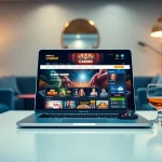 Engaging snapshot of Non Uk Casino 2025 gaming experience with a sleek laptop interface.