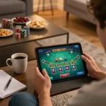 Catching the excitement at casino online stranieri sicuri while playing live dealer blackjack on a tablet.