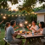 Effective mosquito repellent ensures a joyful backyard barbecue with family during summer evenings.