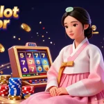 Experience situs slot gacor with a vibrant scene of winning elements and an elegant figure among cascading rewards.