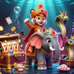 Découvrez un gameplay palpitant dans un casino en ligne dynamique avec notre illustration numérique colorée.