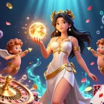 Lô Đề Online displays a vibrant illustration showcasing an interactive gambling scene with animated characters and casino elements.