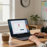 WPS Download interface in a modern home office workspace