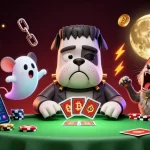Gioca ai siti casino non AAMS con il cane Frankenstein che distribuisce carte avvolto da elementi futuristici.