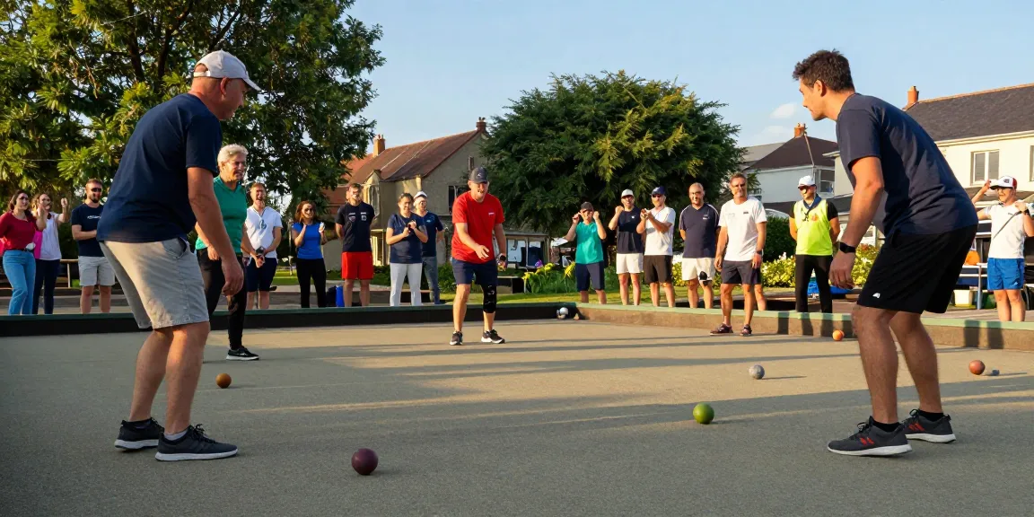 Pemain petanque di fopikotabontang.org berkompetisi dengan penuh semangat di lapangan komunitas.