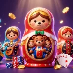 Experience thrilling gameplay with slot 5k, featuring vibrant animated characters, colorful chips, and flying coins.