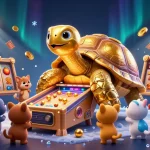 Play and win with the ultimate Link tải sunwin experience featuring a captivating golden tortoise and lively game elements.