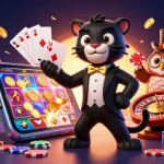 Play thrilling slot kamboja with vibrant casino elements like cards, chips, and smartphone games.